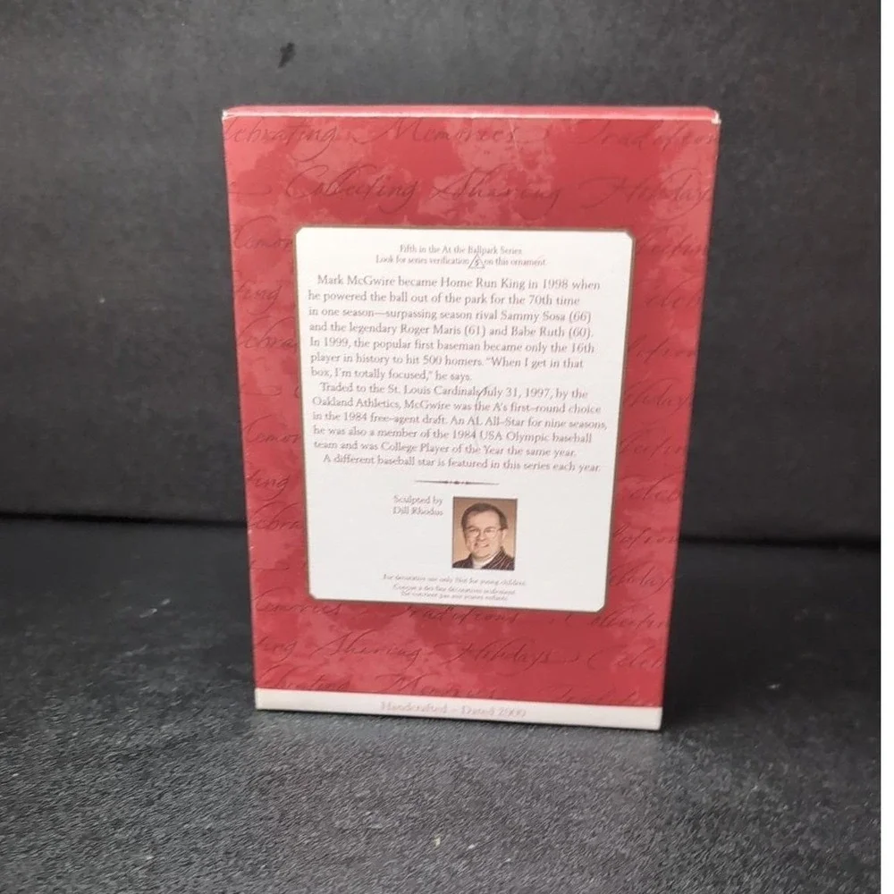 Mark‎ McGwire Hallmark Ornament, At the Ballpark Series #3, Baseball Keepsake